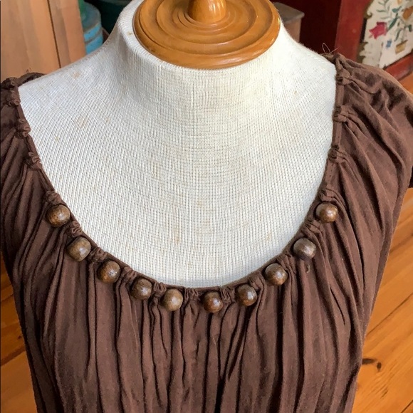 Elementz Top With Wood Beads Petite Large Brown - Picture 2 of 6